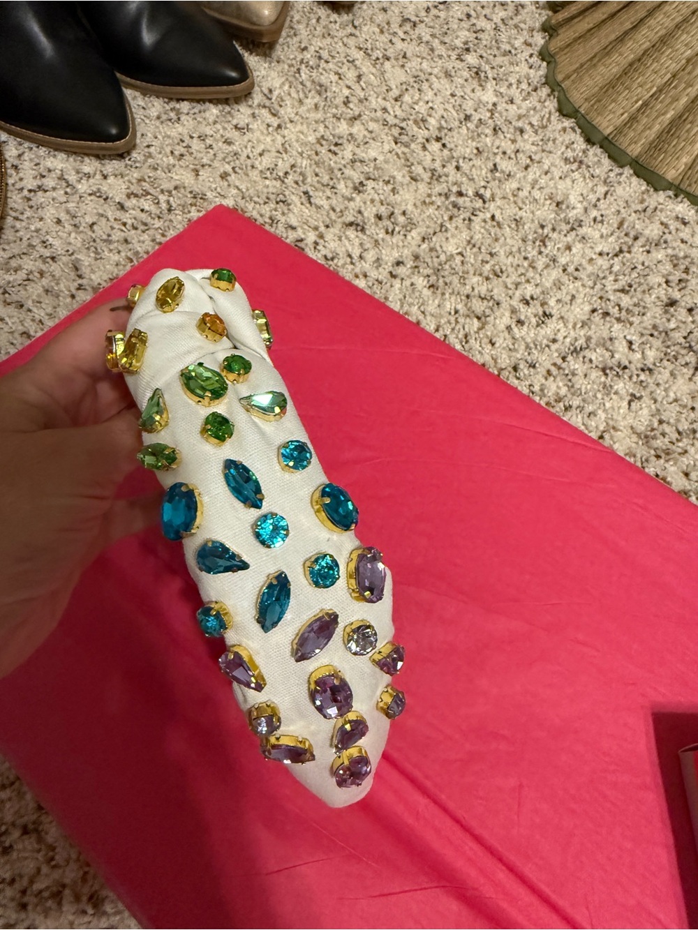 Brianna Cannon Rainbow Jeweled Headband - Multicolor Accent - Picture 4 of 14